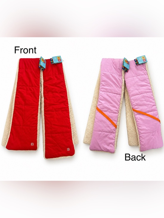 Lego Accessories - LEGO Quilted Sherpa-Lined Scarf - Red and Pink